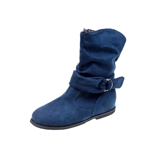 New Season European American Round Head Suede Shoes